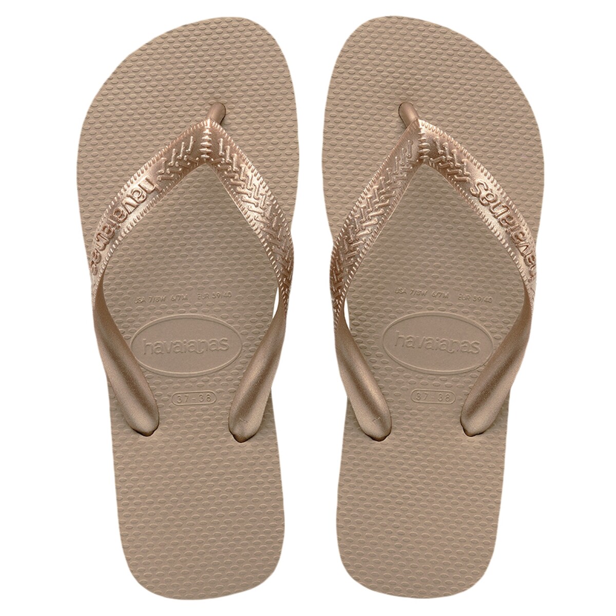 Ojotas Unisex Havaianas Top Havaianas - Rosa - Dorado 