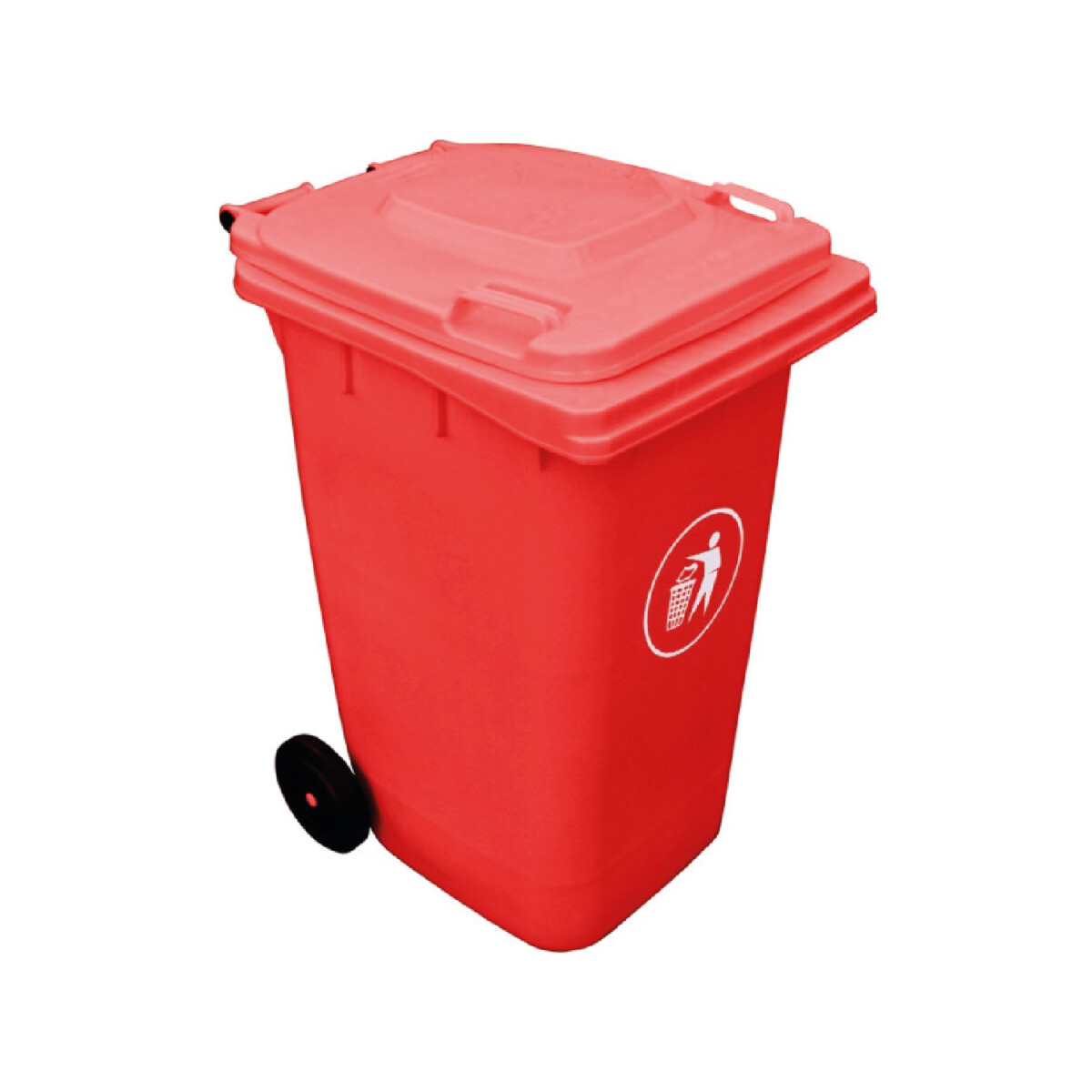 Contenedor de Basura con Ruedas 240 Litros Rojo 