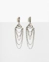 Aros Colgantes Largos Strass Aros Largos Strass - Cristal