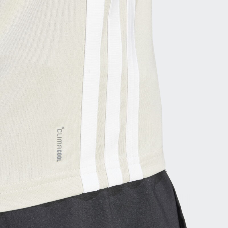 Remera Adidas Train Essentials 3 Rayas Beige