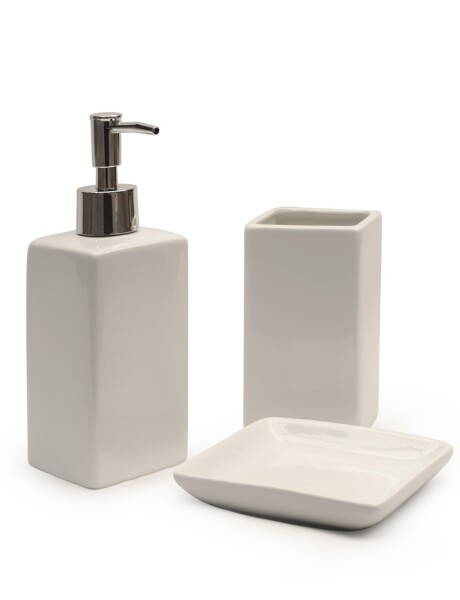 SET BAÑO 3 PZAS CERAMICA BLANCO SET BAÑO 3 PZAS CERAMICA BLANCO