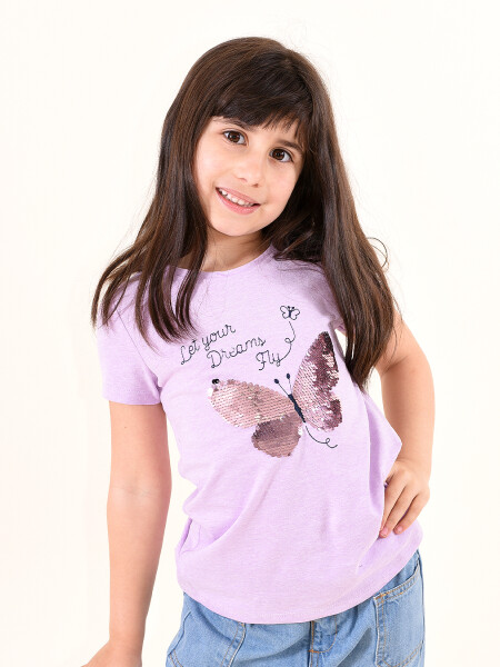 REMERA LET YOUR DREAMS FLY LILA