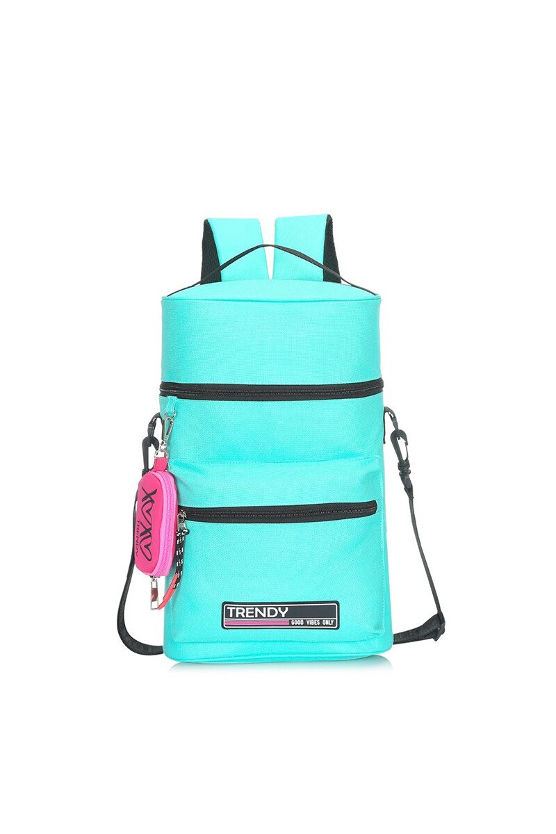 Mochila Matera Nylon multicierres - Verde agua 