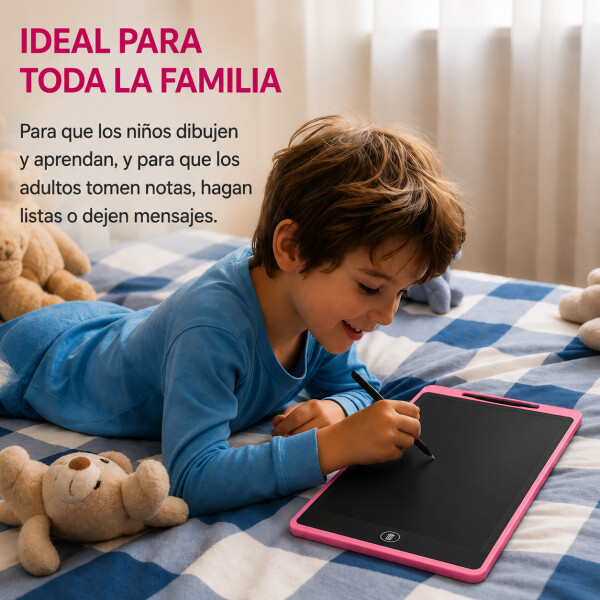 Pizarra Mágica Tableta Dibujar Infantil 16'' Pulgadas Lapiz Color Rosado