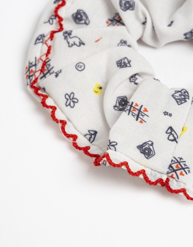 Skunzies Estampados Scrunchie Estampada - Estampado Geometrico