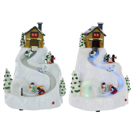 ADORNO NAVIDEÑO MONTAÑA CON PINGÜINOS 20187 Q16 ADORNO NAVIDEÑO MONTAÑA CON PINGÜINOS 20187 Q16