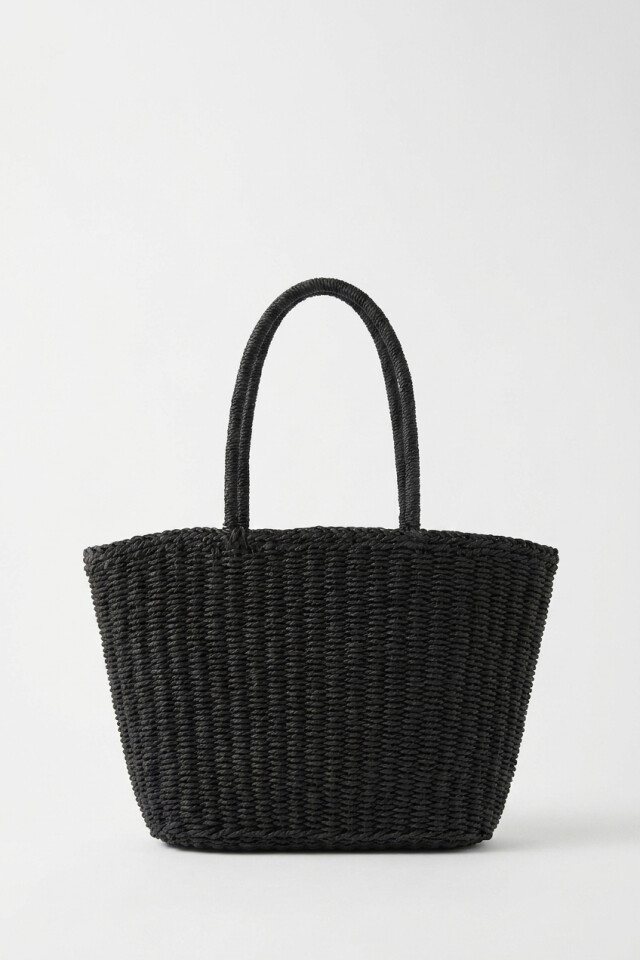 Bolso tejido negro