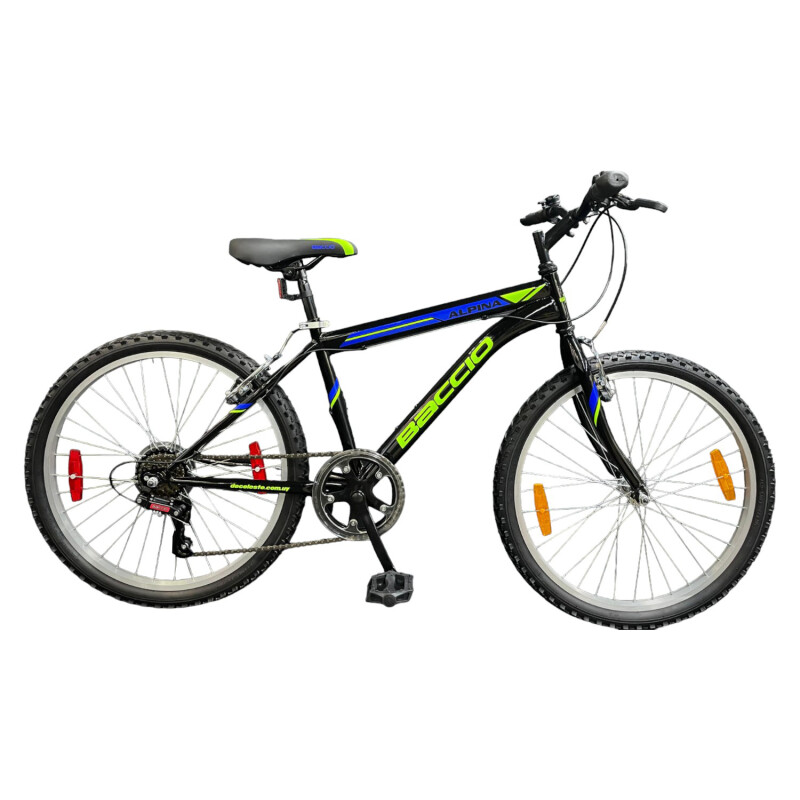 Bicicleta Baccio Alpina Man Montaña rodado 24 con 21 cambios NEGRA