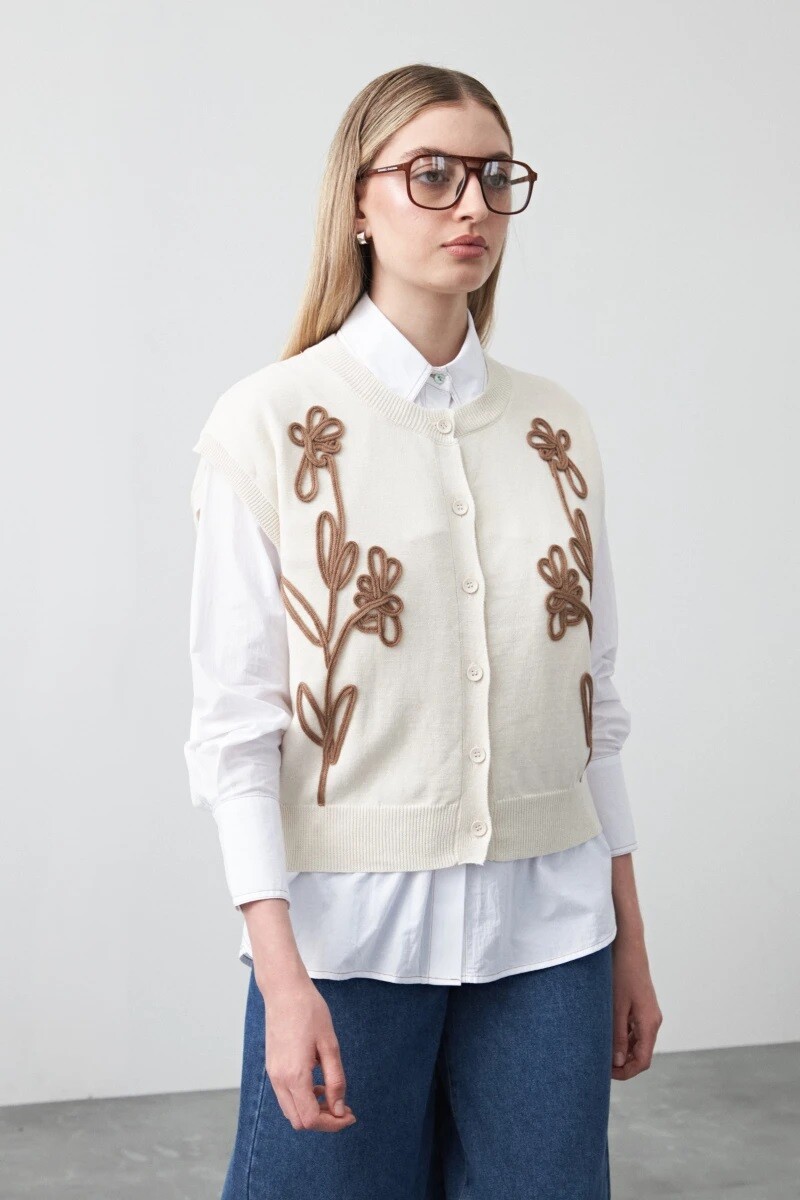 CHALECO D.CASSIN NICOLASA - CRUDO 