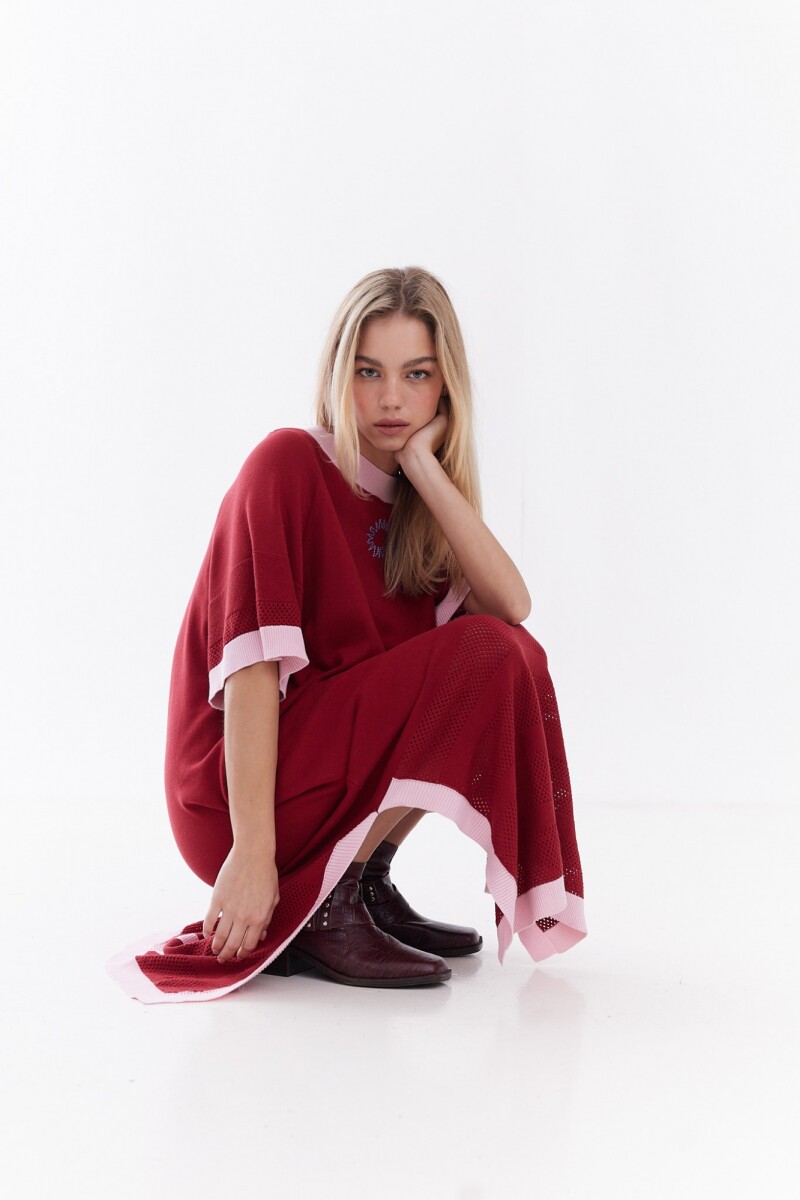 Vestido Noor - Bordó 