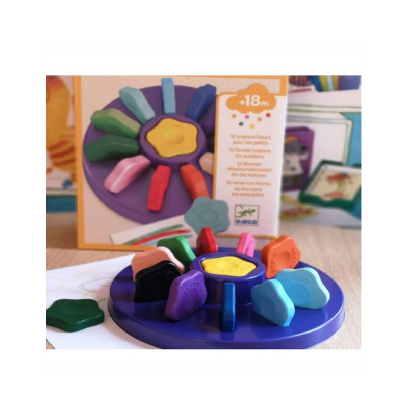 Crayones con Forma de Flor Djeco Crayones con Forma de Flor Djeco
