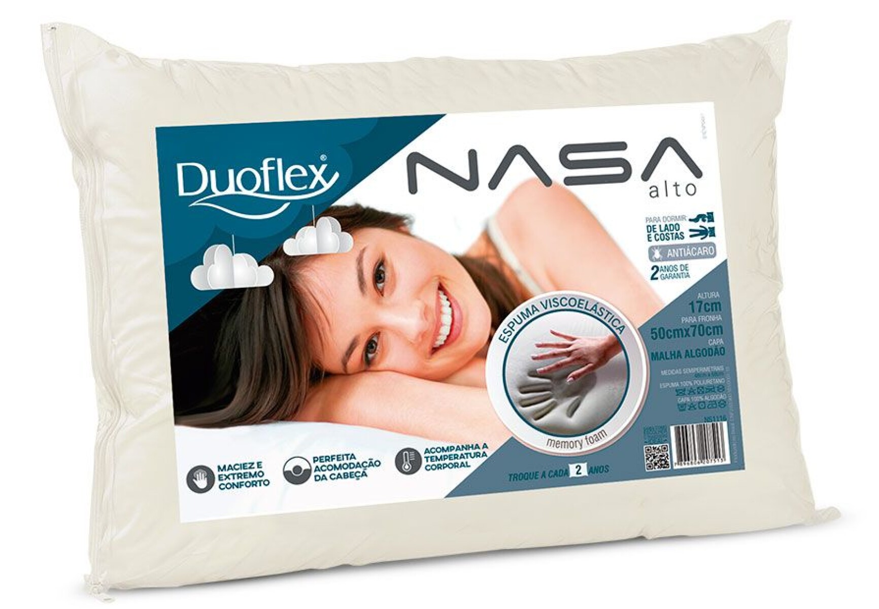 ALMOHADA TRAVESSEIRO NASA VISCO 