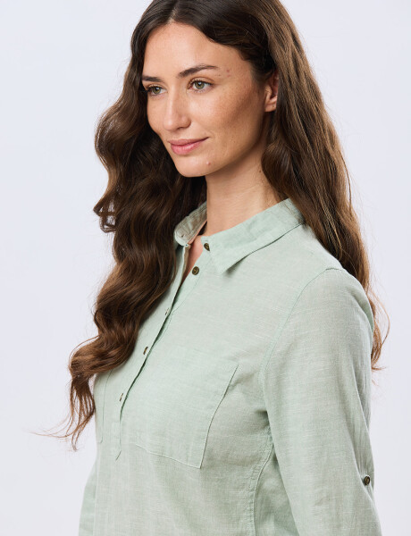 CAMISA DE LINO Menta