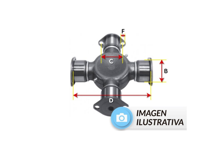 CRUCETA B:49.2mm C:64mm D:154.85mm CRUCETA B:49.2mm C:64mm D:154.85mm