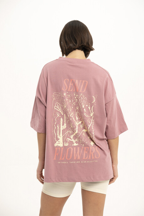 Remera Pulau Flowers Rosa