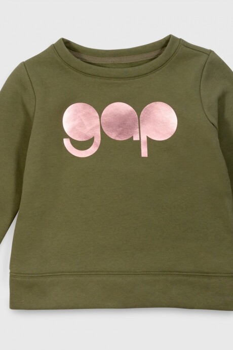 Buzo Deportivo Con Felpa Logo Gap Niña Desert Cactus