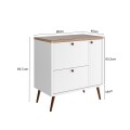 MUEBLE DE BAÑO MADRI COLOR BLANCO/TAU CON PATAS 80 CM Mueble De Baño Madri Color Blanco/tau Con Patas 80 Cm