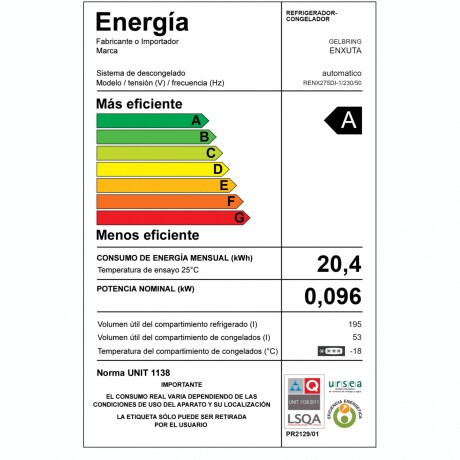 Refrigerador ENXUTA RENX275DI-1 Capacidad 248L Frío Seco Refrigerador ENXUTA RENX275DI-1 Capacidad 248L Frío Seco