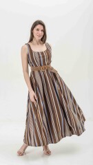 VESTIDO MIRE ESTAMPADO MARRÓN