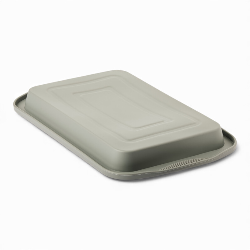 Molde Rectangular de Silicona para Tortas 34.7×21.5×2.8cm Gris