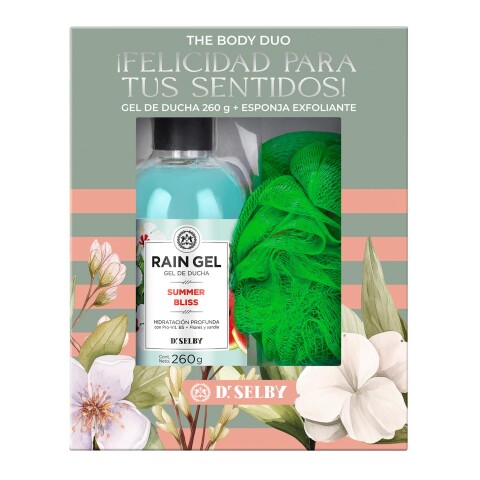 Dr. Selby Pack Rain gel Gel de ducha Summer Bliss 260g + Esponja exfoliante