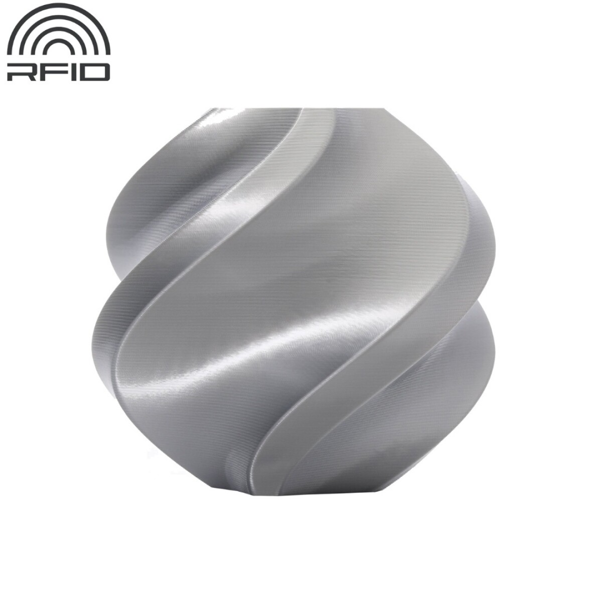 Filamento Bambu Lab PLA Silk+ plateado 