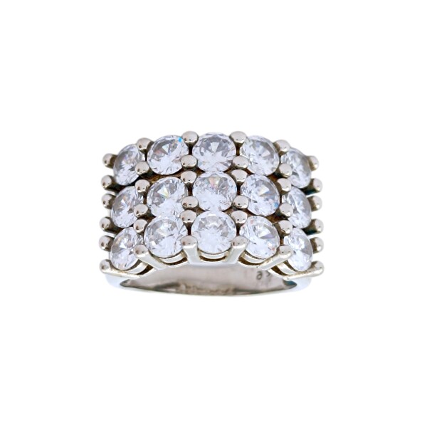 Anillo Triple-Plata 925-Piedra Zirconia-AN3481 conpiedra
