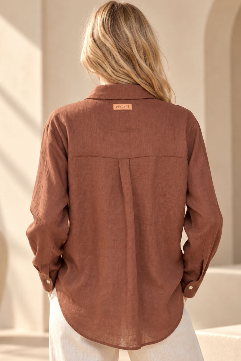 Camisa amalfi Chocolate