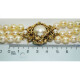 Collar tres hilos, perlas de cultivo 7.50 A 8 Mm, con broche de oro rosado 14K, 48 Cm Collar tres hilos, perlas de cultivo 7.50 A 8 Mm, con broche de oro rosado 14K, 48 Cm