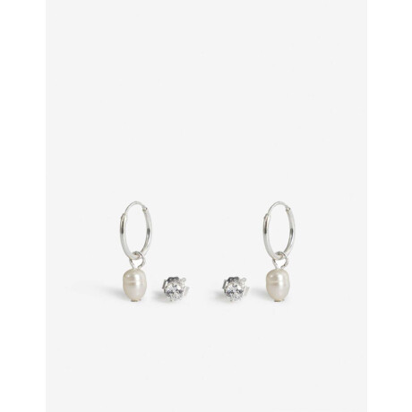 Set De Aros Plata 925 Plateado