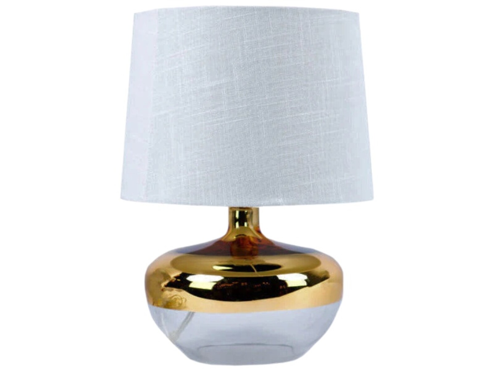 VELADOR DE MESA E27 VIDRIO Y BLANCO 
