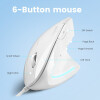 Mouse Diestro Ergonómico Usb Perixx 513 Blanco Mouse Diestro Ergonómico Usb Perixx 513 Blanco