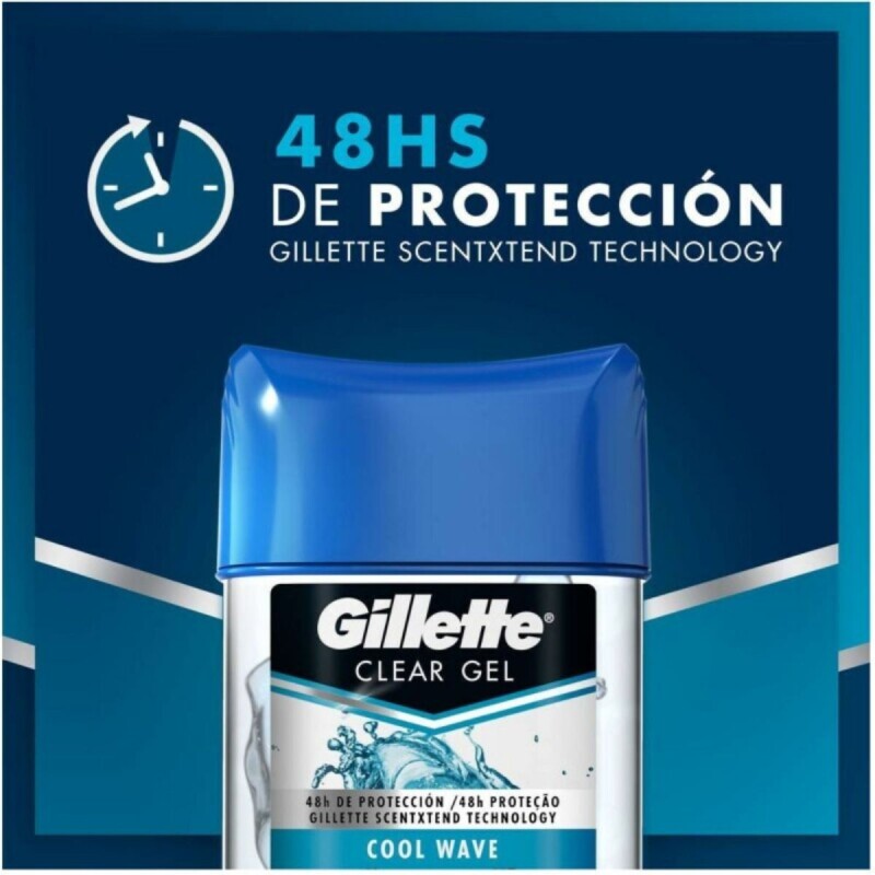Desodorante Gillette en Barra Clear Gel Cool Wave X1 50 GR