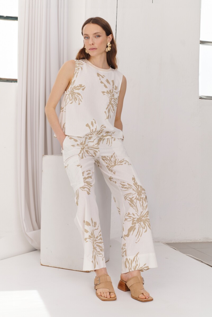 PANTALON LINO LOLA - BEIGE 