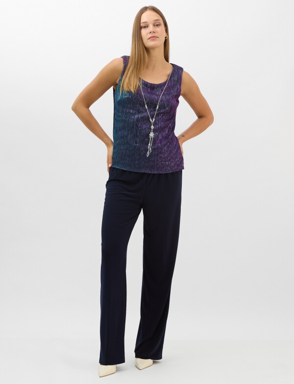 Conjunto Tres Piezas - Plisado Lurex AZUL/MULTI