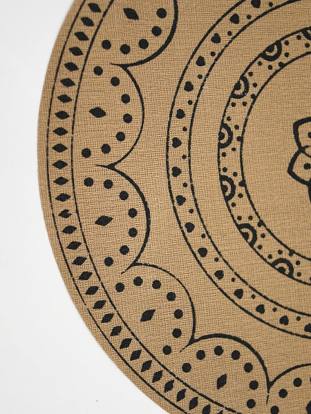 INDIVIDUAL REDONDO MANDALAS NEGRO