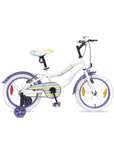 Bicicleta Baccio Mystic rodado 16 Blanco - Violeta