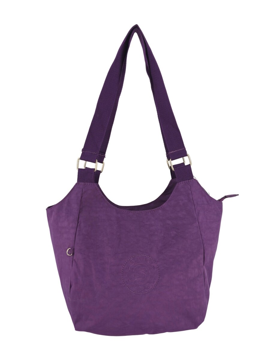 Bolso de Hombro en Tafeta Amasada - Violeta 