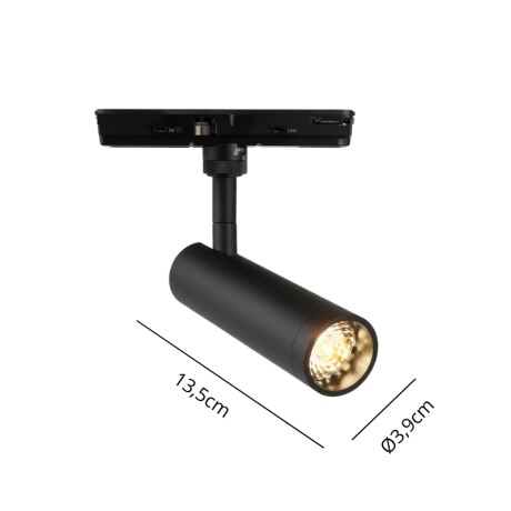 NANO ARTEFACTO TRACK LIGHT MADISON ORIENTABLE Luminaria Nano Madison Orientable de Riel Negra