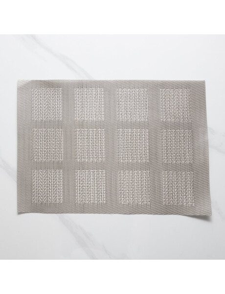 INDIVIDUAL PVC DISEÑO CUADROS GRIS 45x30CM INDIVIDUAL PVC DISEÑO CUADROS GRIS 45x30CM