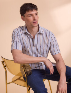 012632 CAMISA HARRINGTON LABEL Natural/tostado