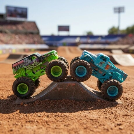 Pack X2 Vehículos Monster Jam 58702 1:64 Grave Digger 001