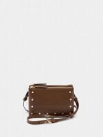 Bolso Bandolera Con Tachuelas marron