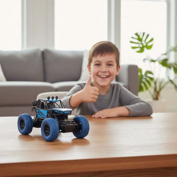 Auto A Control Remoto Todoterreno Motion Climb Recargable Color Celeste