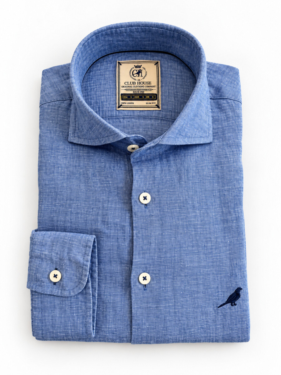 Camisa Lino Nogal - Blue 