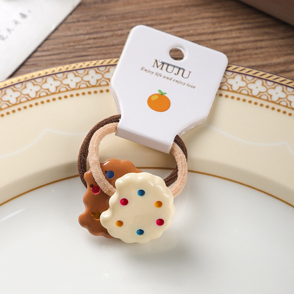 Set De 2 Colitas Marrón 