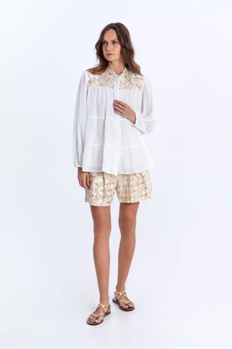 CAMISA FLAKES VOLADOS Blanco