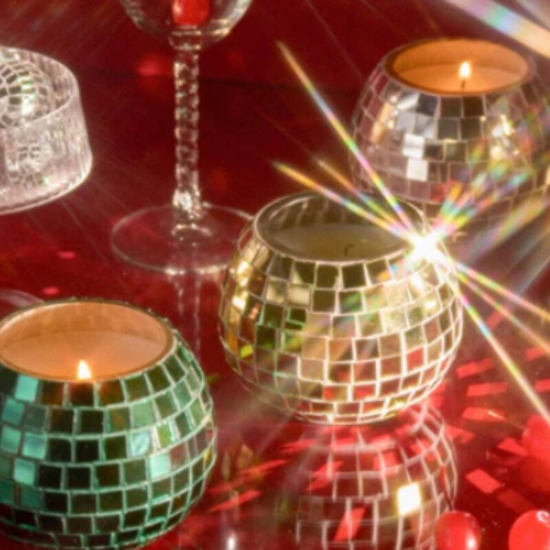 Vela aromática Disco Ball Esmeralda