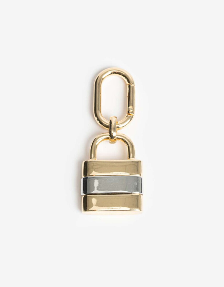 Llavero Y Bag Charm De Candado - Combinacion Bicolor 