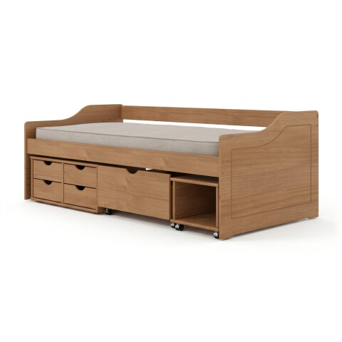 CAMA DE 1 PLAZA CON CAJONES FLORO AMENDOA CAMA DE 1 PLAZA CON CAJONES FLORO AMENDOA